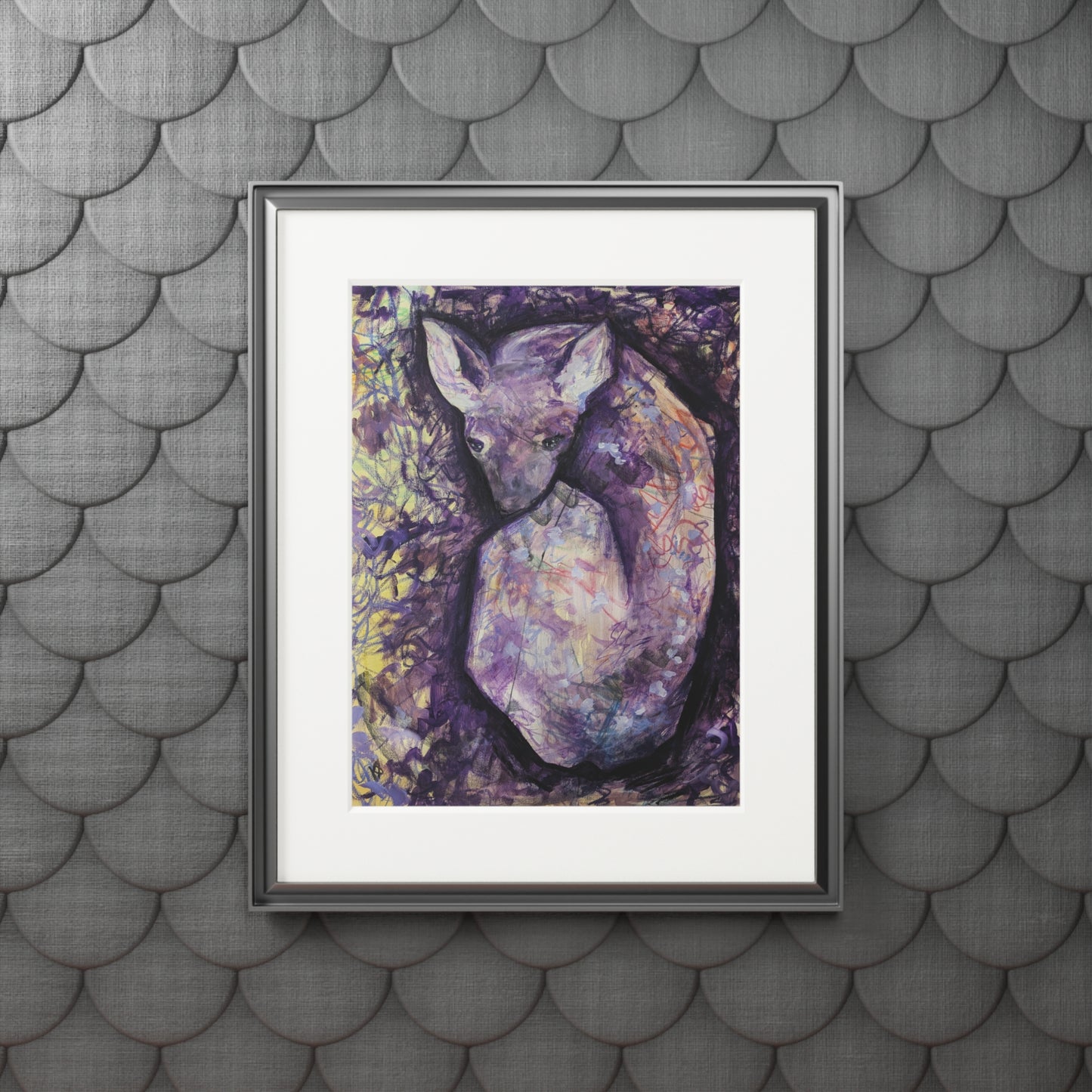 Midnight Fawn Fine Art Printe (Matte Paper Frame) - 16x20