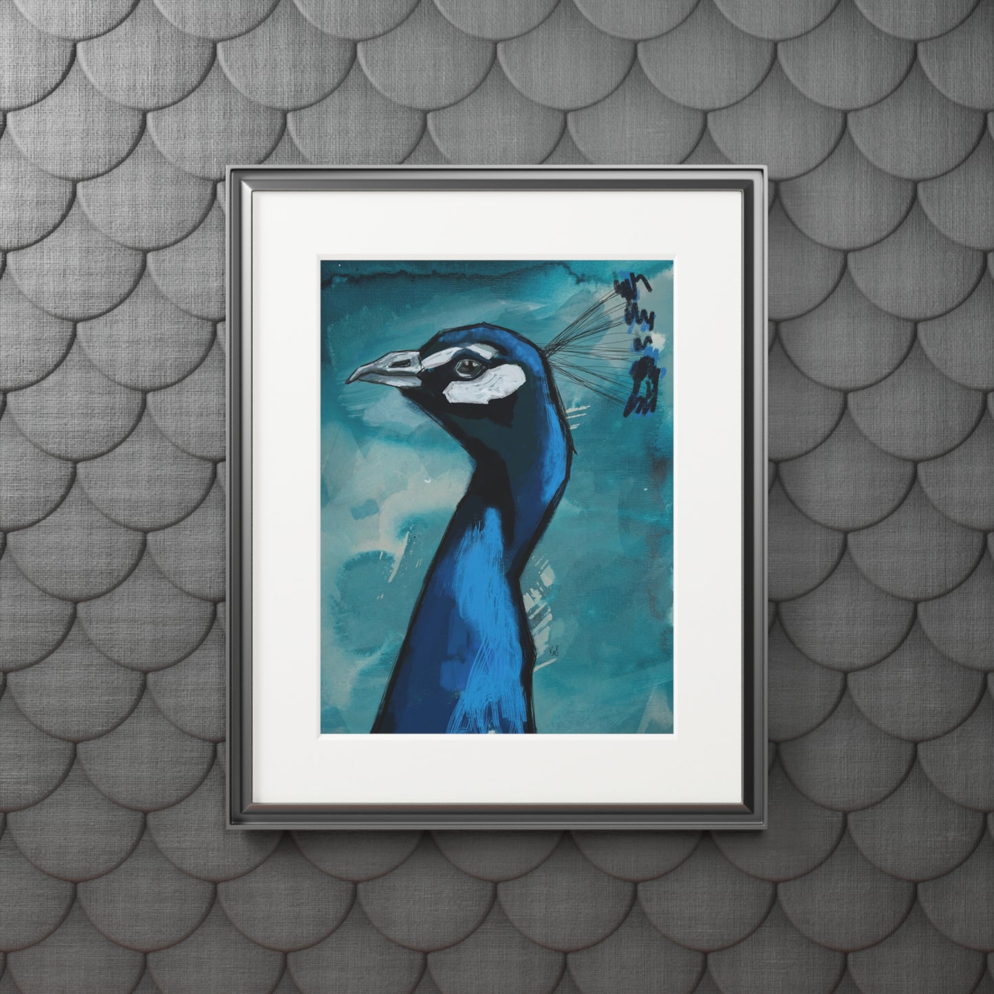 Peacock Fine Art Print (Matte Paper Frame) - 16x20