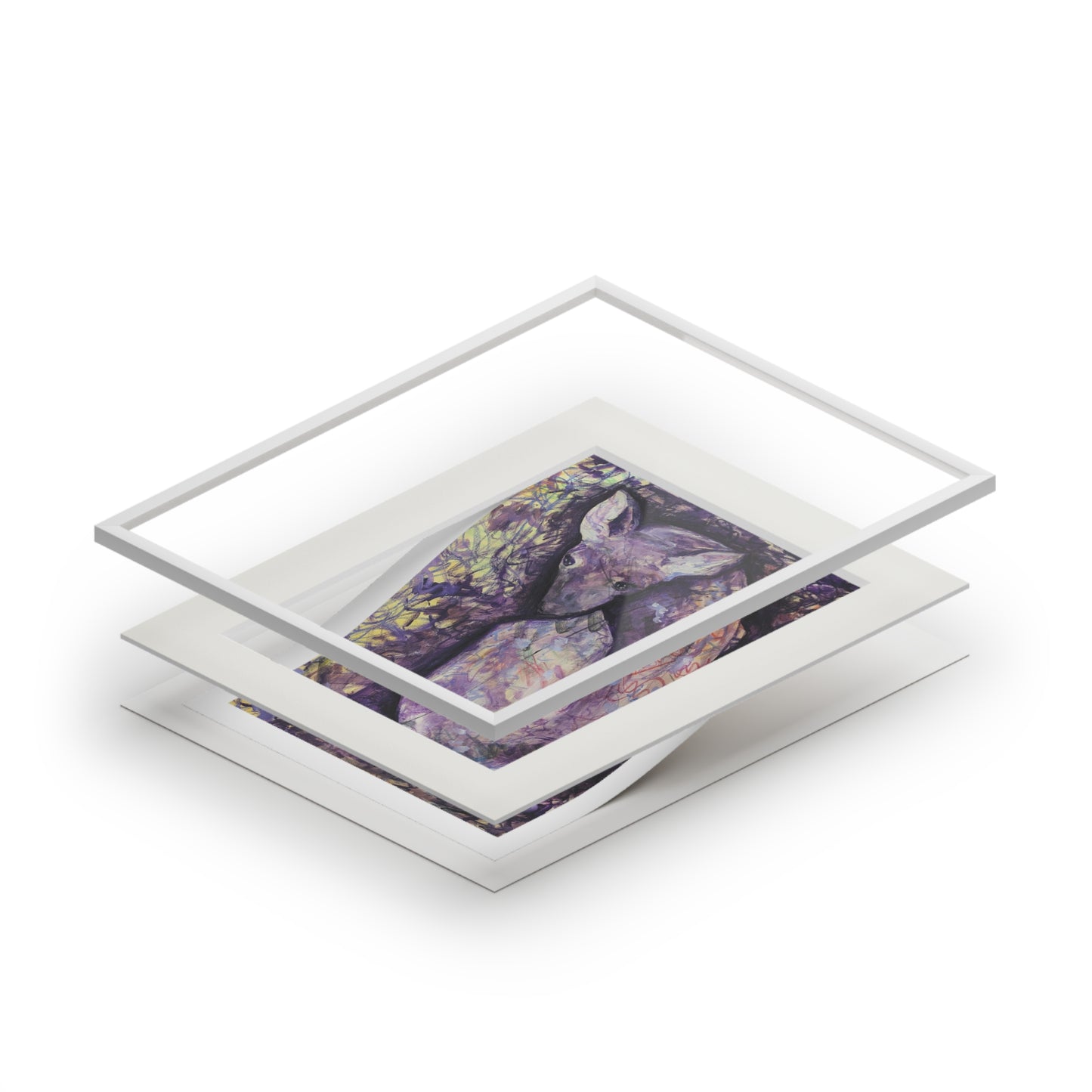 Midnight Fawn Fine Art Printe (Matte Paper Frame) - 16x20