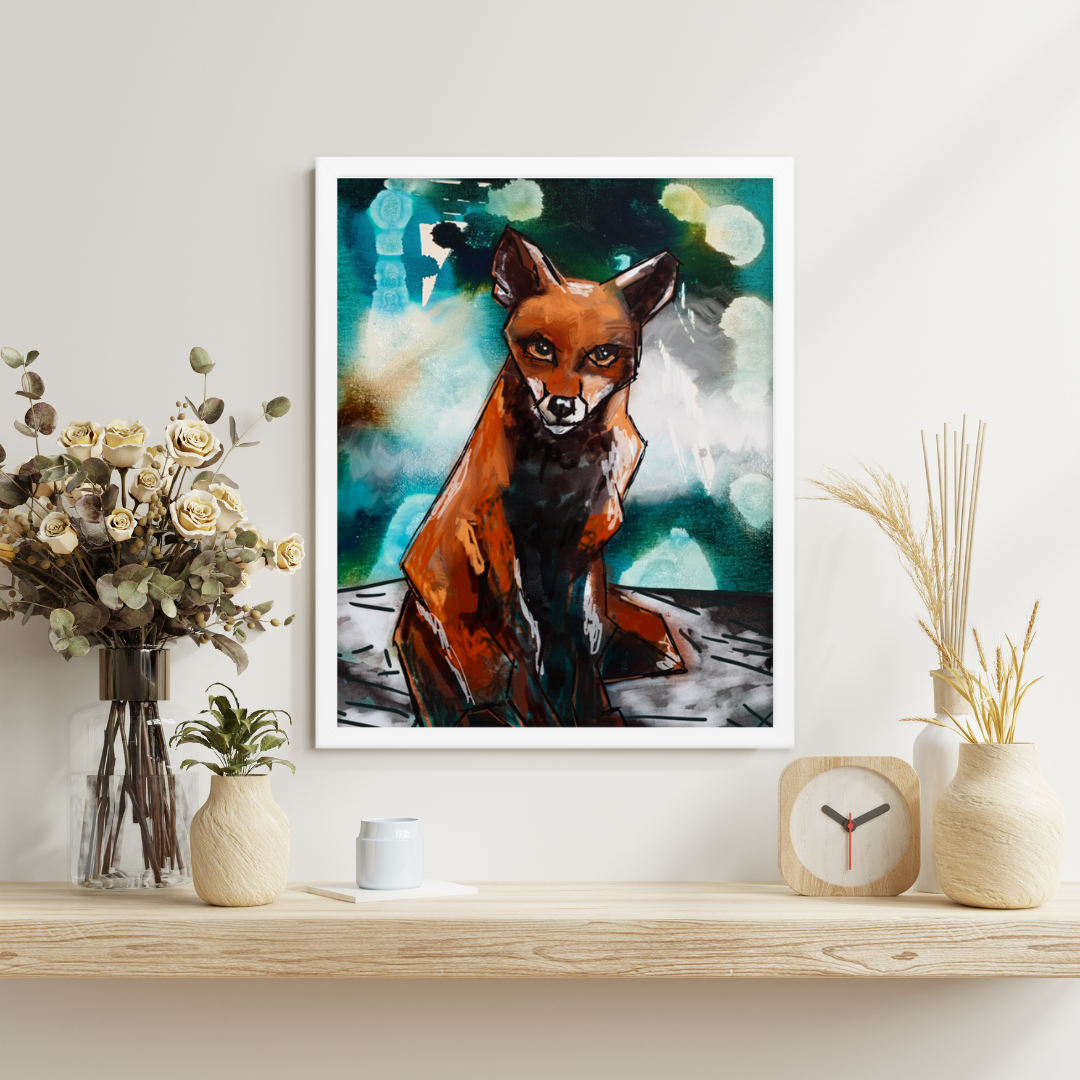 Fox of Dreams Framed Art Print