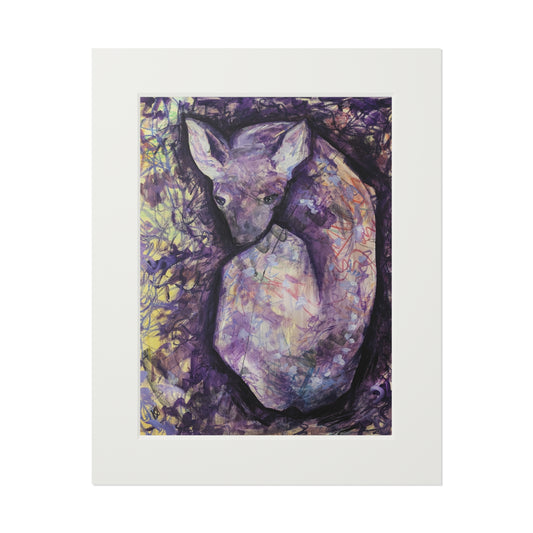 Midnight Fawn Fine Art Printe (Matte Paper Frame) - 16x20