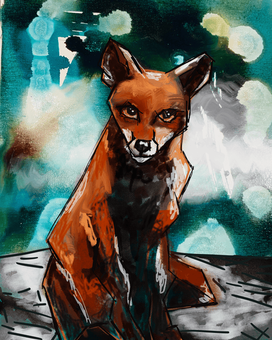 Fox of Dreams Premium Art Print 16x20