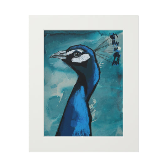 Peacock Fine Art Print (Matte Paper Frame) - 16x20
