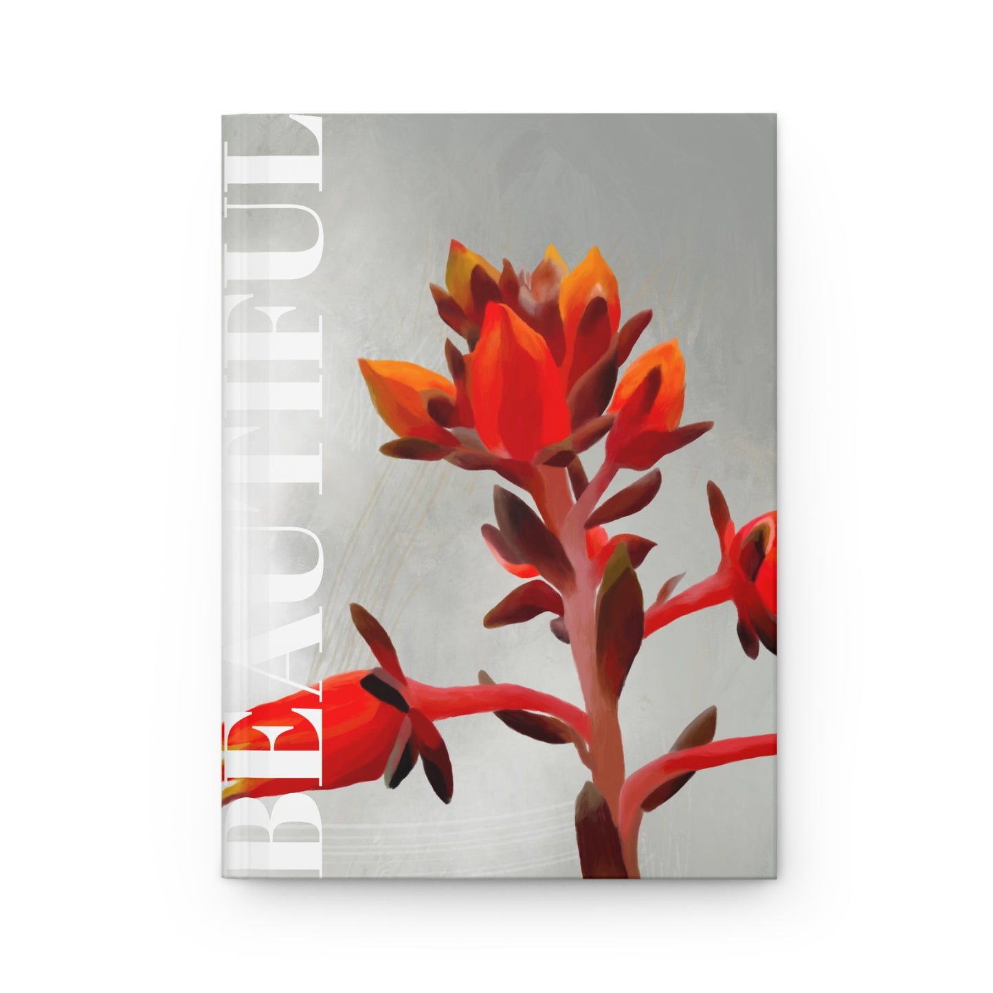 Red Floral Hardcover Journal Matte