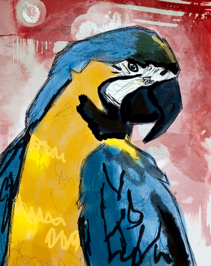 Colorful Parrot Print